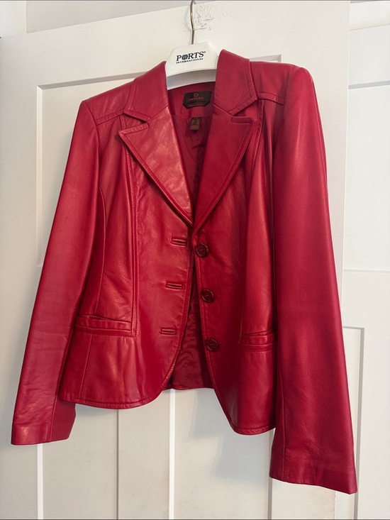 Danier Jackets & Blazers - Danier Red Leather Blazer